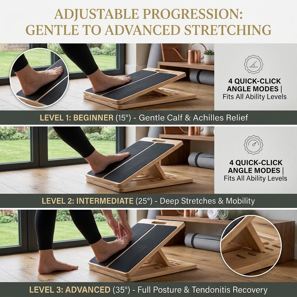 KinetiSpine™ Adjustable Wooden Slant & Stretch Board