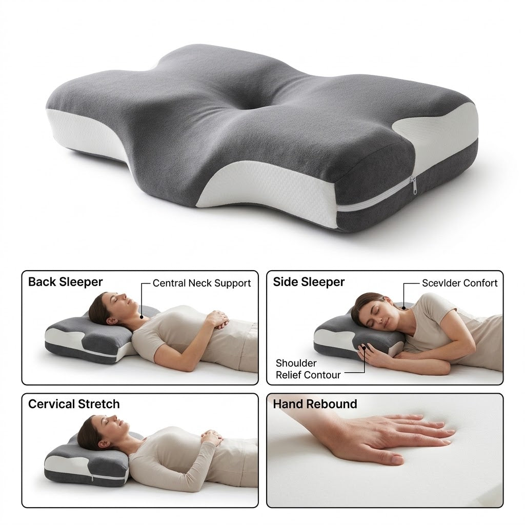KinetiSpine™ Orthopaedic Neck Relief Pillow