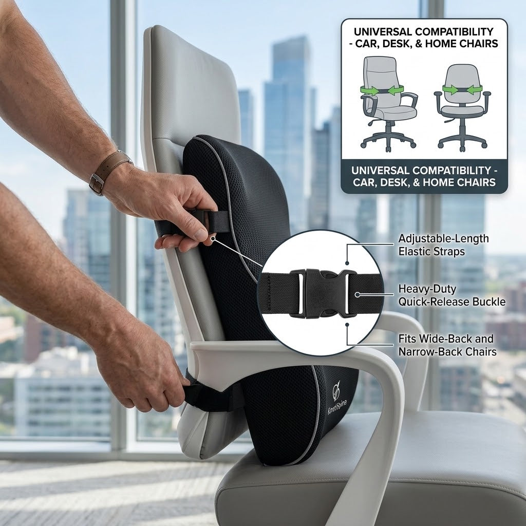 KinetiSpine™ Ergonomic Lumbar Support Cushion